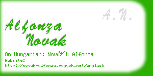 alfonza novak business card